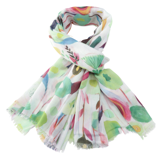 Flower Garden Green Scarf