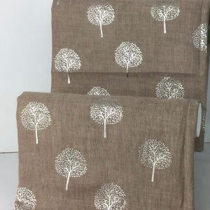 Taupe Scarf With Silver Trees