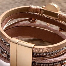 Load image into Gallery viewer, Brown Multi Strand Magnetic Bracelet
