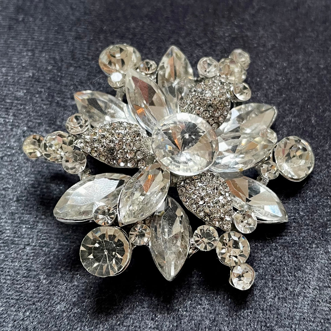 Crystal Victorian Style Brooch