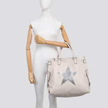 Load image into Gallery viewer, Navy Large Star Shoulder Bag
