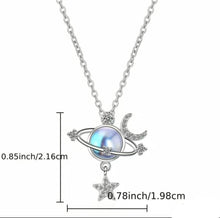 Load image into Gallery viewer, Moon and Star Cosmic Short Necklace
