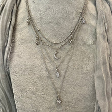 Load image into Gallery viewer, 4 Strand Star, Moon and Teardrop Necklace
