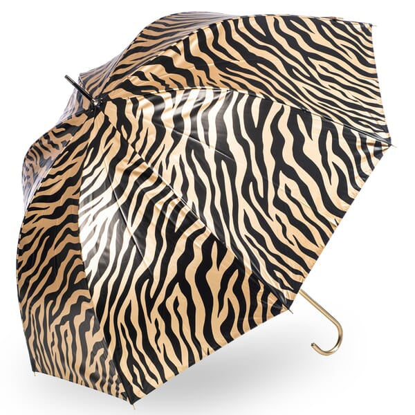 Zebra Umbrella Gold Metallic