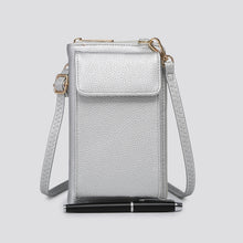 Load image into Gallery viewer, Silver Cross Body Phone Purse
