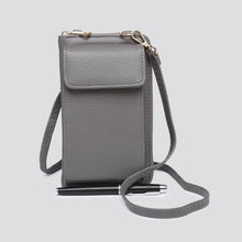 Load image into Gallery viewer, Grey Cross Body Phone Purse

