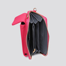 Load image into Gallery viewer, Silver Cross Body Phone Purse
